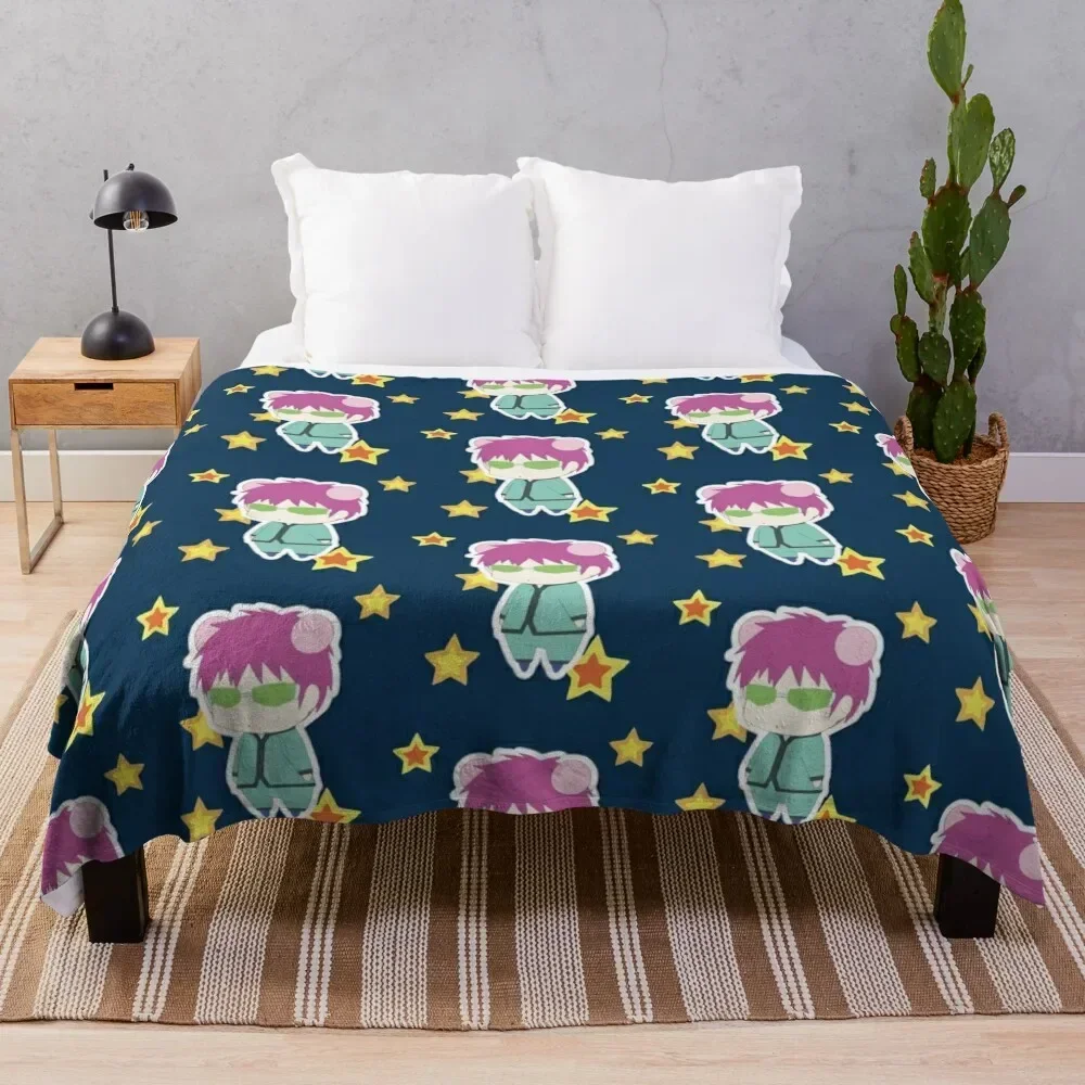 Saiki K The Disastrous Life Throw Blanket Decorative Sofas Blankets For Bed Blankets