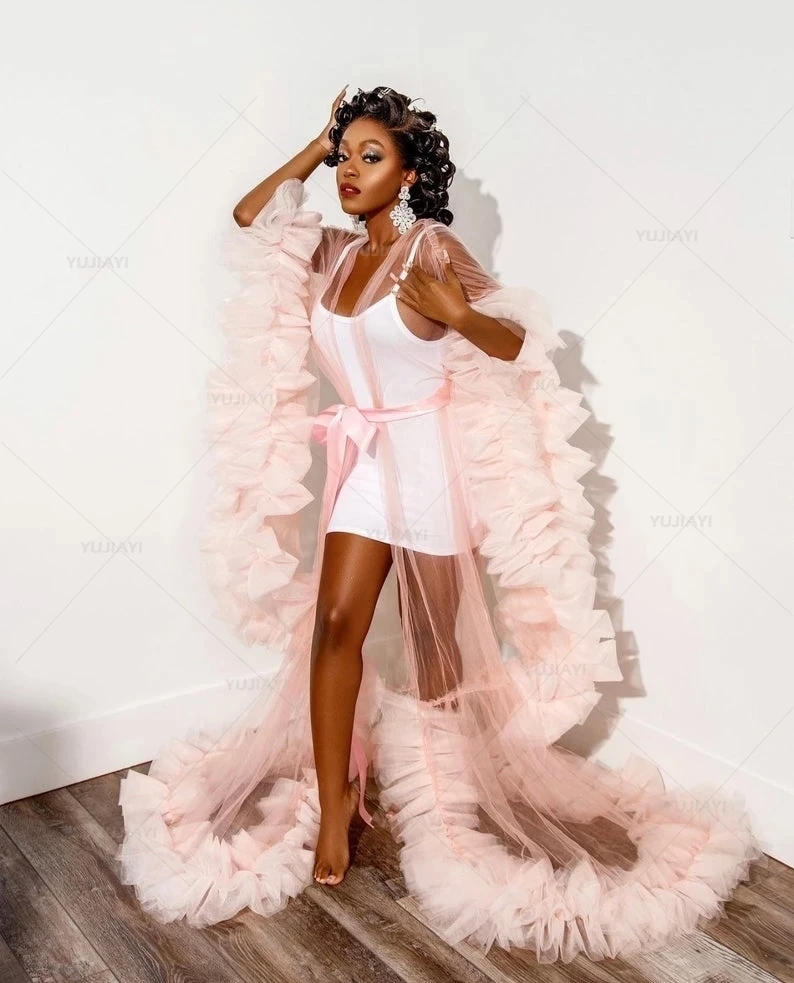 Robe de Bal Sexy à Col en V pour Femme, Tenue de Grossesse en Tulle, Vêtements de Nuit pour Séance Photo ou ixPréChristophe