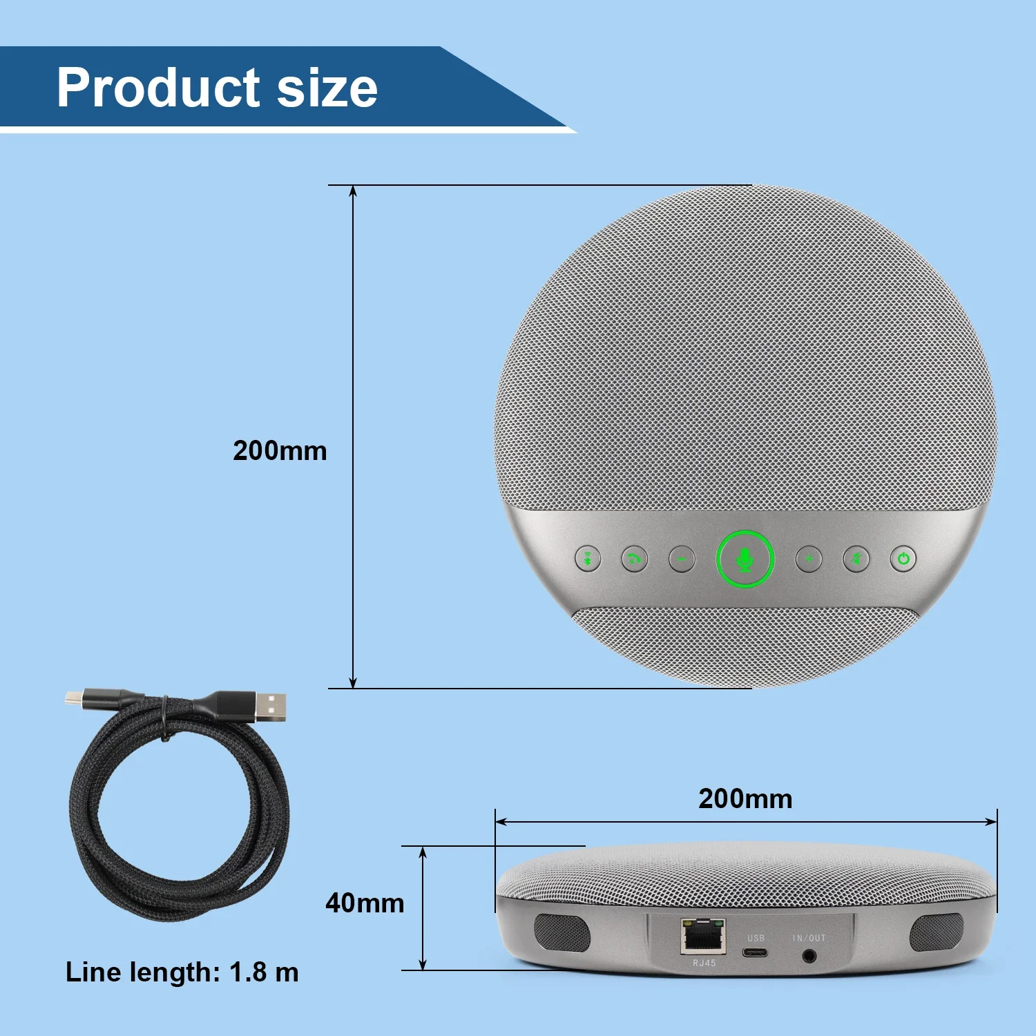Fast Delivery VC500 Conference Speakerphone Daisy Chain Bluetooth Microphone Wireless Speakerphone For Conference
