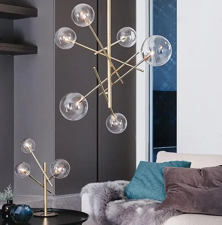 Europe Modern Creative Concise Style Glass Pendant Light Glass Bubbles Study Living Room Restaurant