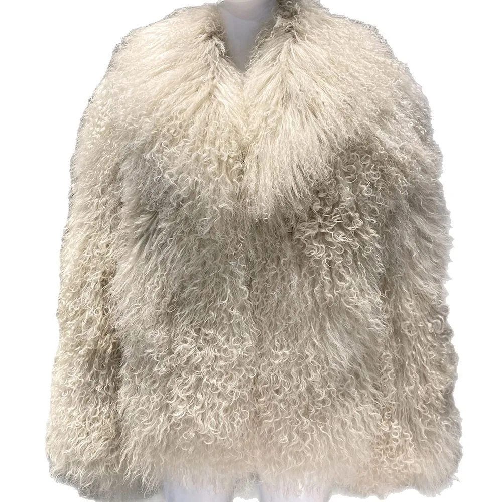 Popular European and American Express Amazon fur jacket women's lapel beach sheep wool women's clothing short wool coat coat