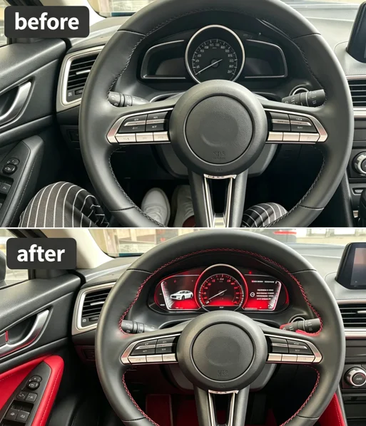 12.3 Inch Car Speedometer  for 3 Axela 2014-2019 Car Digital Cluster LCD Dashboard Instrument Panel Linux Virtual Cockpit