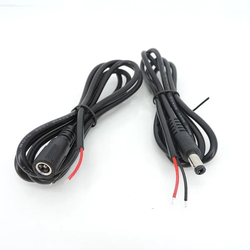 DC male Power Pigtail Cable 5.5x2.1mm Male Female Jack Cord DC Connector For CCTV Security Camera Moniter Solar Panel W28