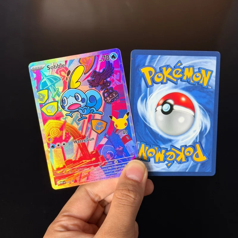 9 Style Diy PKM 30th Anniv First Partner Vol.2 Sobble Grookey Oshawott Totodile Tepig Chikorita Collection Flash Card