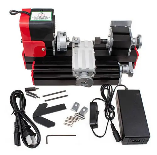 Imagem -05 - Mini Torno Giratório de Metal Ferramenta Faça Você Mesmo Grande Potência 20w 20000rev Min Motor um Conjunto de Metal em Miniatura