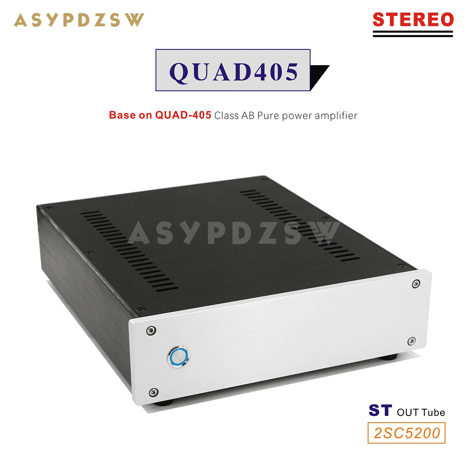 

Stereo QUAD405 Class AB Pure power amplifier Base on QUAD-405 circuit 100W+100W With speaker protection