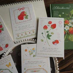 15pcs Watercolor Strawberries and Mushrooms Design As Post Card Gift Greeting Gift Card Party Invitation Scrapbooking Use