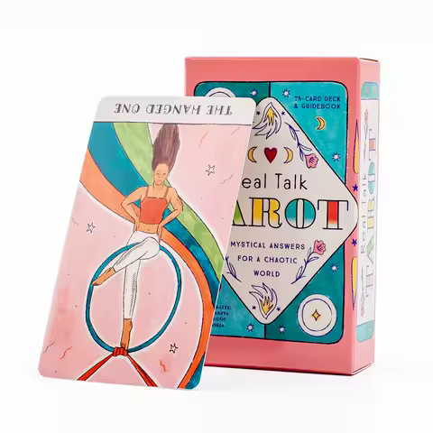 Real Talk Tarot Fortune Telling Divination Deck Game with 78 Cards &amp; Guidebook Modern Illustrations Family Party Fun Board Game