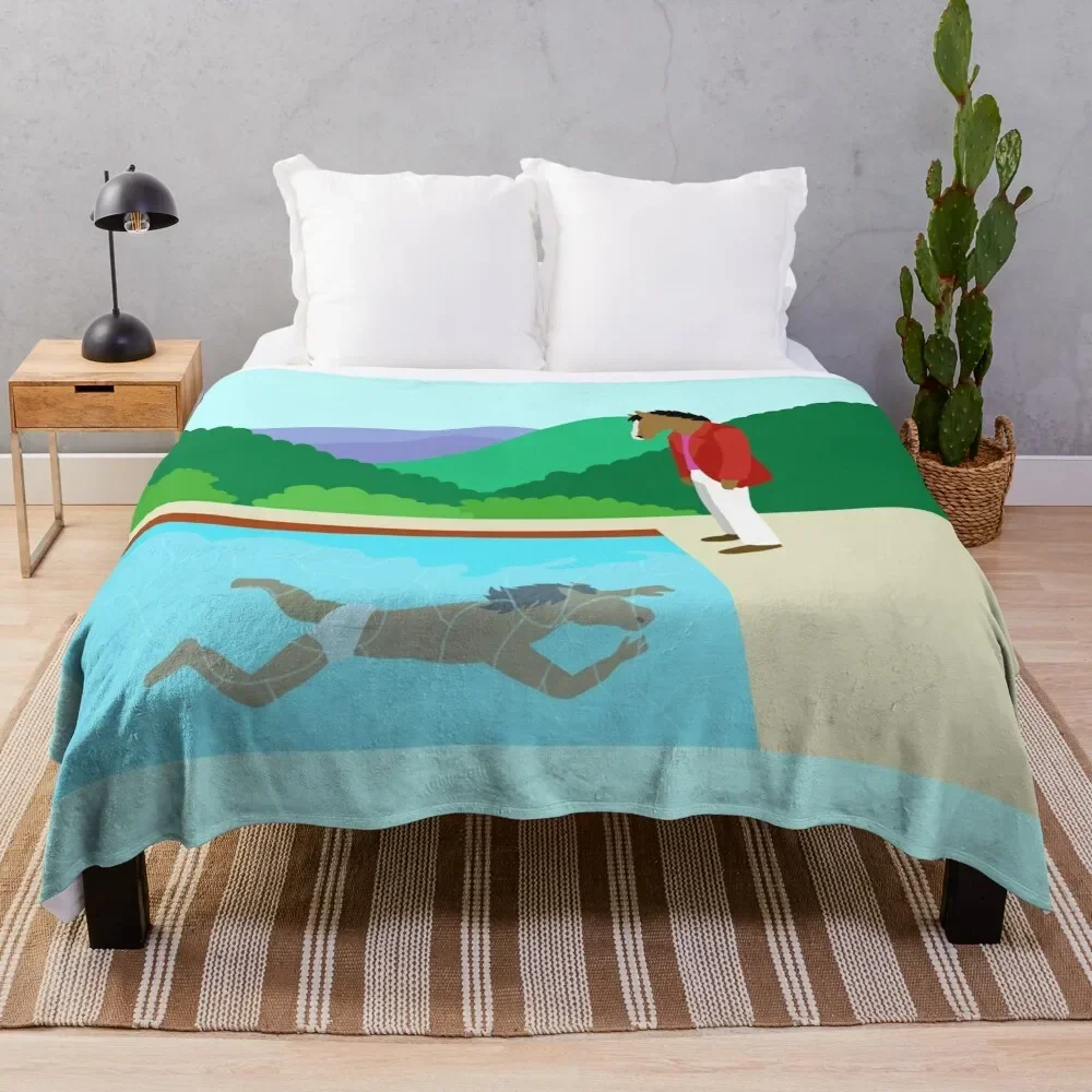 

Minimal Horseman Throw Blanket Flannel Blankets For Bed Cute Plaid Blankets