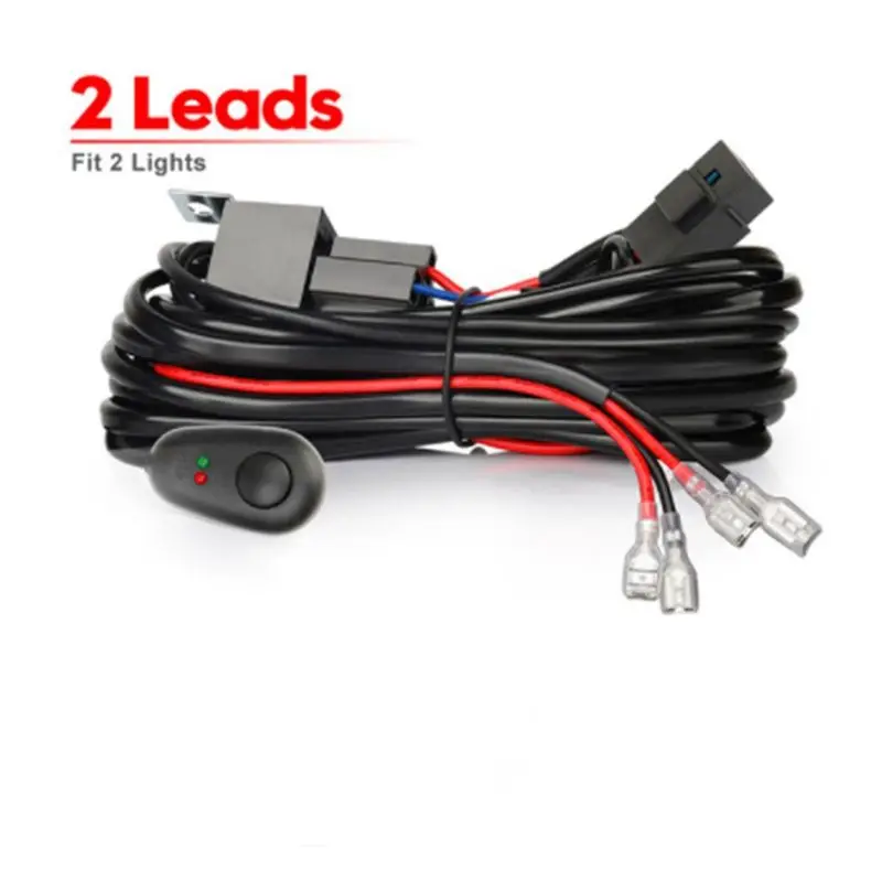 Wiring Harness Kit For Light Fuse On-Off Switch 12V 40A Relay 180 W/ 300W For 4-52 Inch Led Work Light Bar