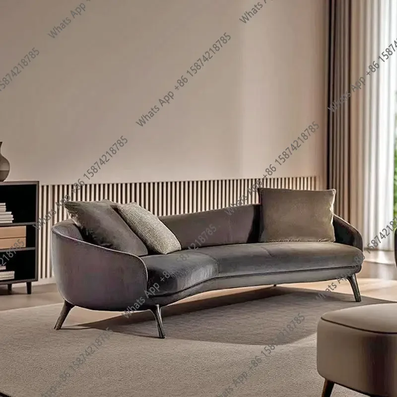 

X36 Italian Light Luxury Minimalist Apartment Living Room Special-shaped Sofa Soft Decoration Designer Reception Curved Sofa