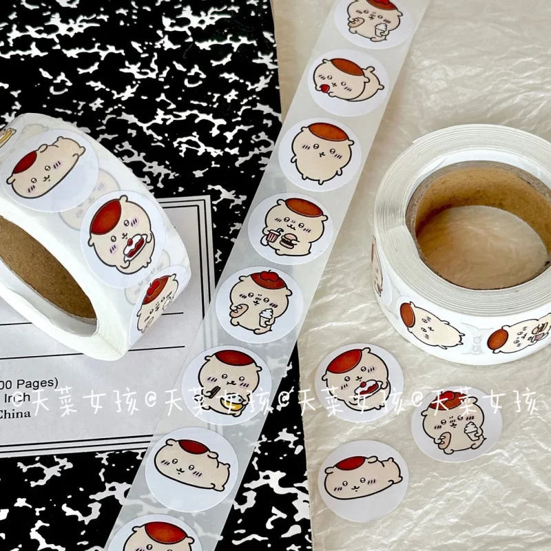 Chiikawa Chestnut Bun Roll Stickers Ins Style Journal Sealing Tape, Popular Student Stationery Decor - view 4