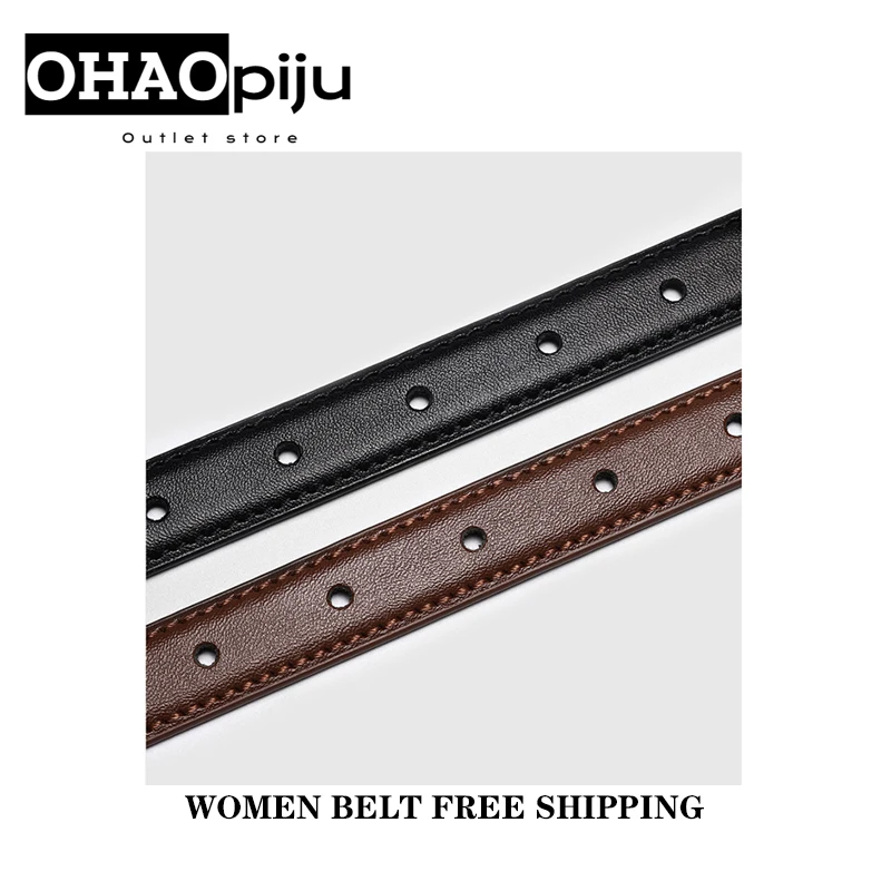 Cinturón de cuero ajustado para mujer, hebilla de Metal de lujo, traje de talla pequeña Simple, pantalones vaqueros informales de negocios,