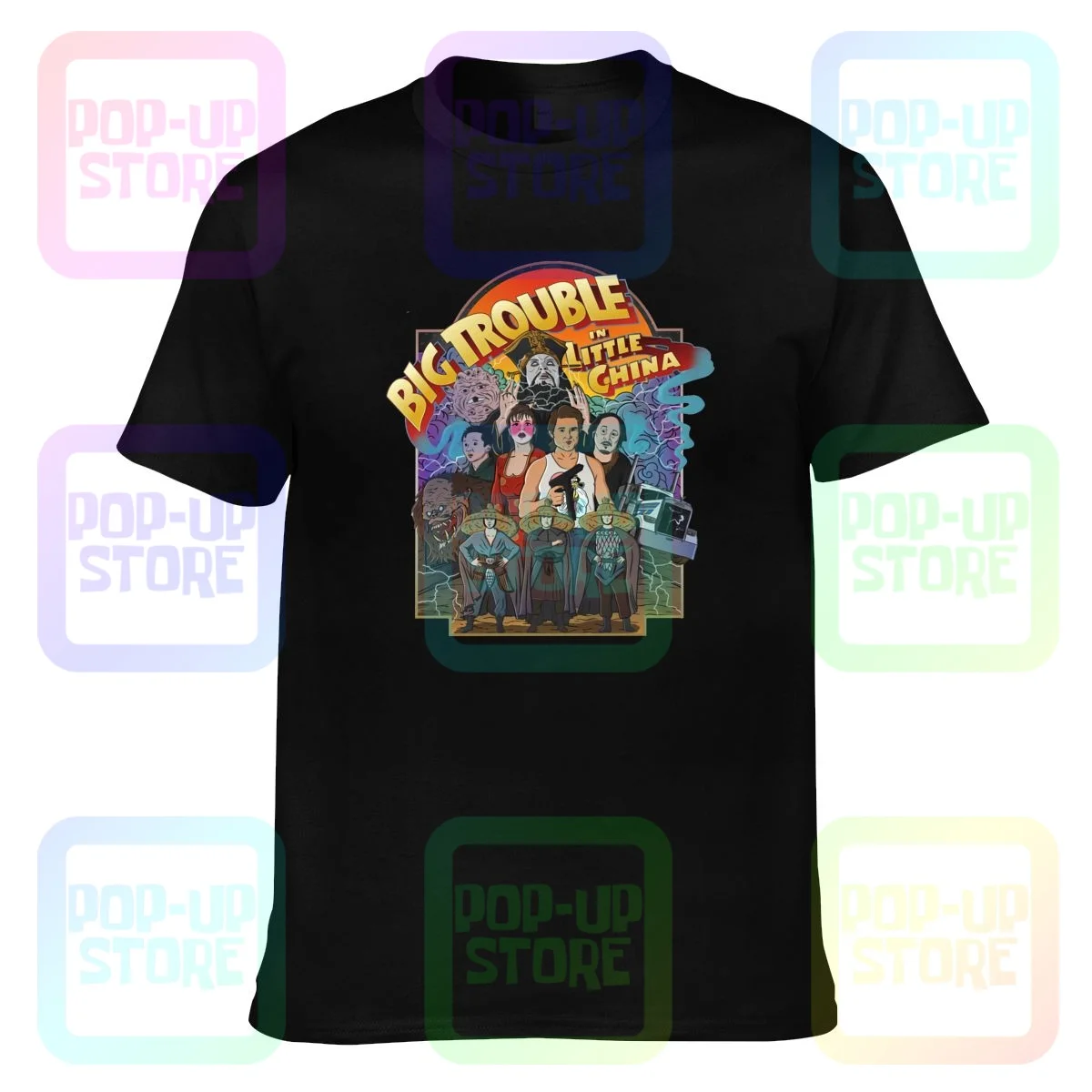 R1 Big Trouble In Little China Squad Jack Burton David Lo Pan T-shirt Tee Shirt Style Vintage