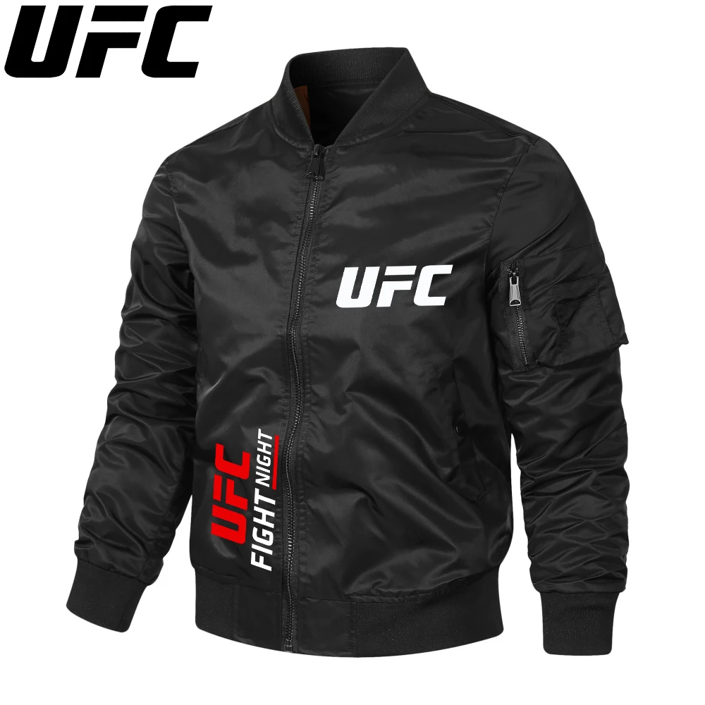 AliExpress UFC Men's Jacket Autumn Long Sleeve Baseball Uniform Windproof Cycling Thin Solid Zipper Casual Jacket Outdoor Sports Coat