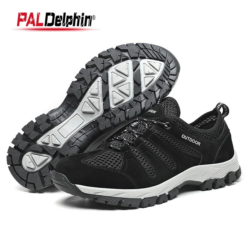 Zapatillas de deporte informales para hombre, zapatos deportivos con cordones de estilo clásico, transpirables, al aire libre para trotar, Trekking, envío rápido