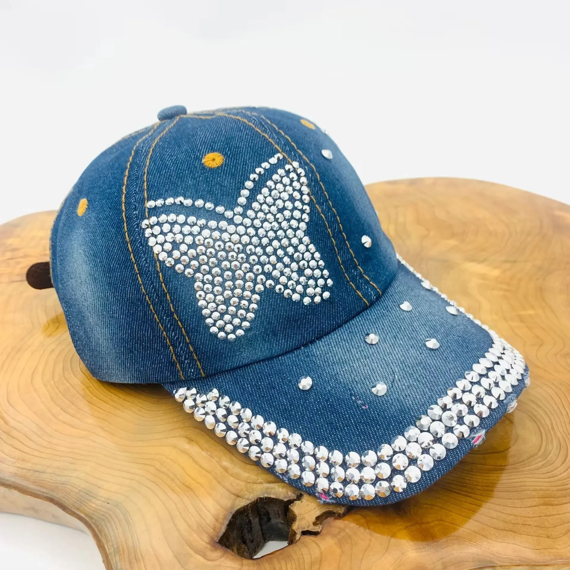 Cowboy Baseball Cap Butterfly, Fashionable Women, Spring and Autumn Wild Sun Hat