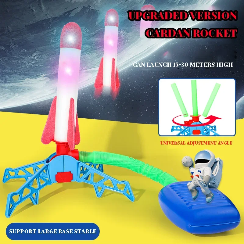 Children's Air Rocket Foot Pump Launcher Outdoor Air Pressed Pedal Soaring Rocket Toys Child Play Set Jump Sport Game Toys