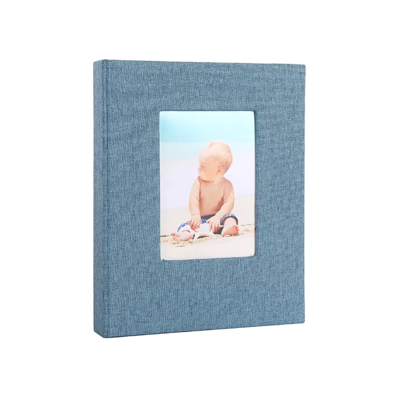 4x6 Photo Album With Front Window And Clear Page Holds 144 Photos Linen Cover Picture Book For Family Travel Wedding best sale