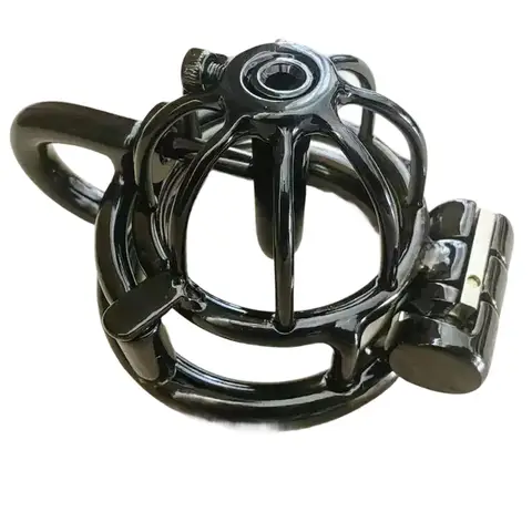 Cage de chasteté masculine PA en acier inoxydable avec tube urétral - Cage à coq en métal personnalisée pour hommes, serrure de chasteté pour pénis de bondage CBT en métal