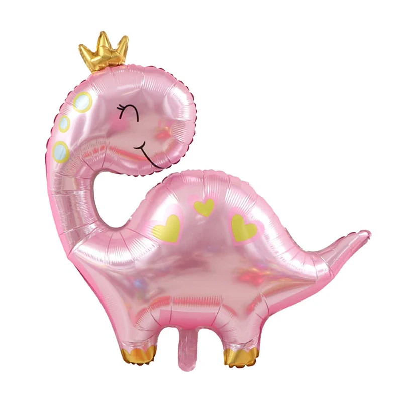 Pink Birthday Dinosaur Aluminum Film Balloon For Children\'s Party Decoration Dinosaur Style Balloon Cute Gift For Children