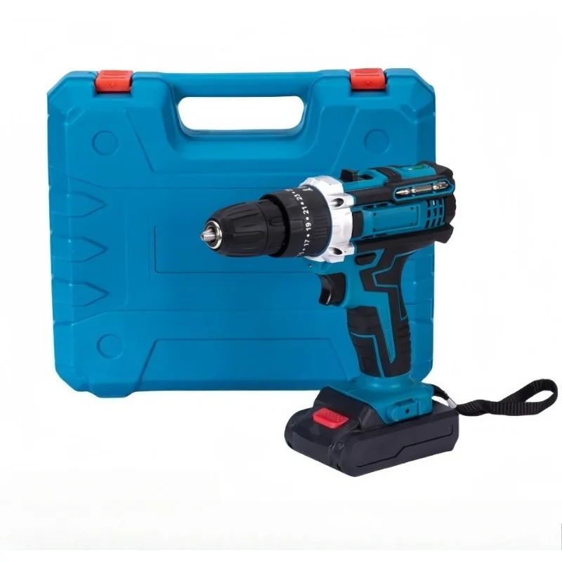 

21V High-Powered Cordless Combi Drill with Hammer Action & Impact Driver - Versatile Electric Screwdriver Includes 2 Batteries