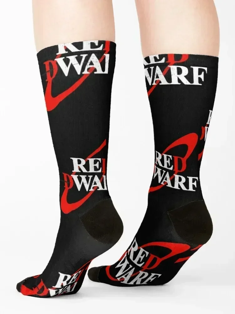 Distressed Red Dwarf Logo Socks happy moving stockings golf Running Socks Women's Men's