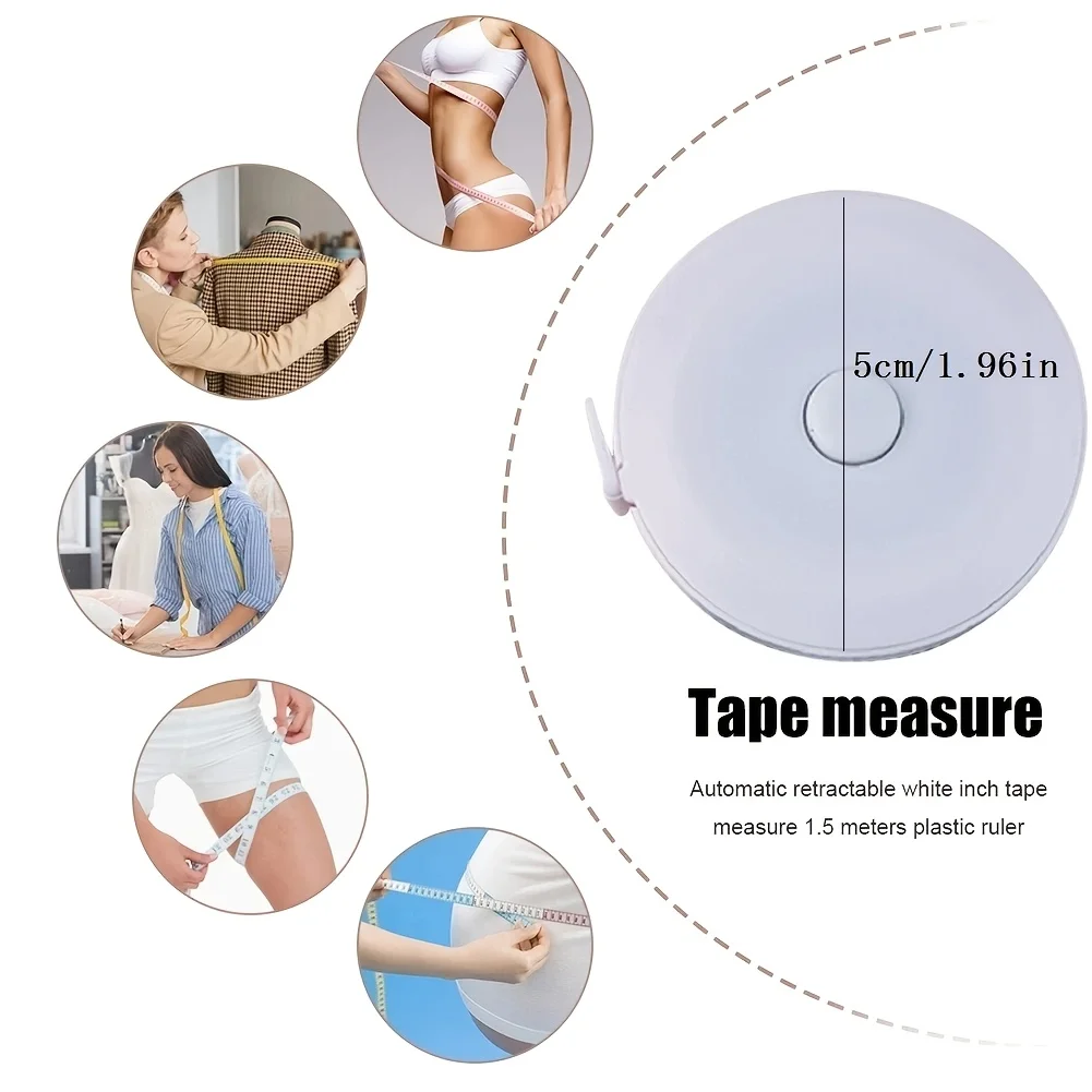 Body fat caliper and Waist Measurement Tape set - handheld fat caliper and tape combination, portable fitness measuring tool