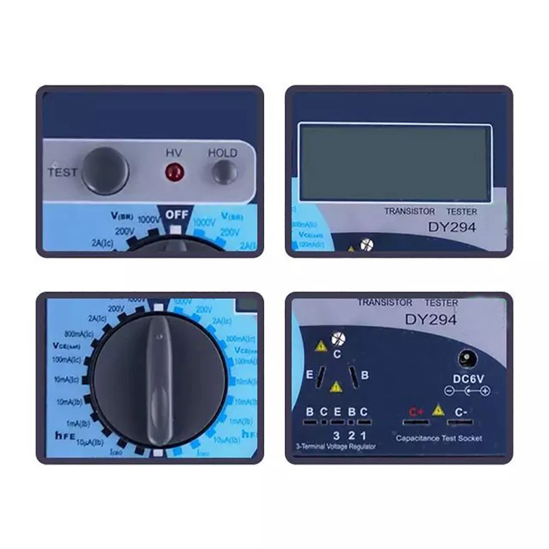 DY294 Multifunction Digital Transistor Analyzer Tester Semiconductor Diode Triode Reverse AC DC Voltage Capacitance FET