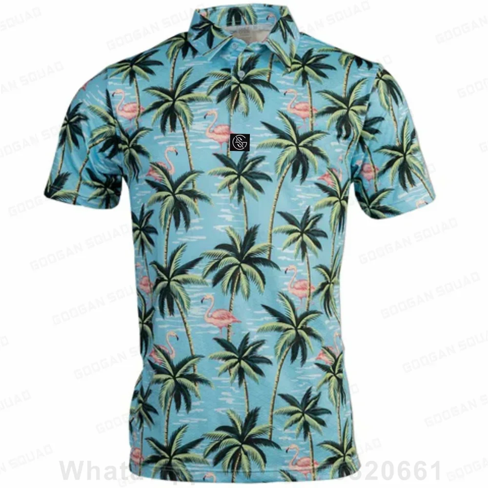 Men's Polo T-Shirt Short Sleeve Polo Shirt Fishing Golf Clothing Summer Quick Dry Casual Fashion Men Volleyball Tops