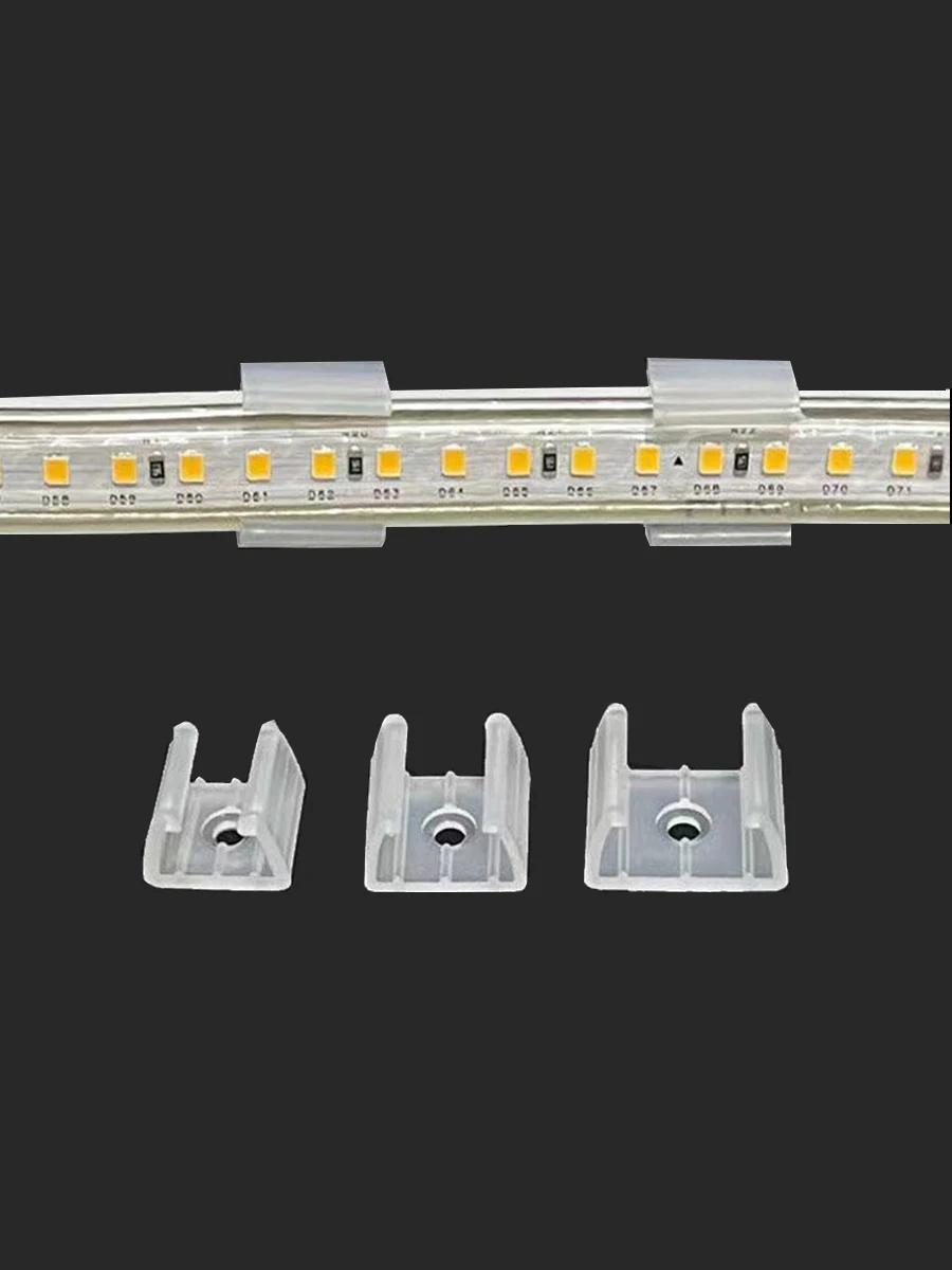 Connecteur de bandes lumineuses LED, organisateur de câbles, Clip de gestion des câbles pour W5-20mm, bande LED néon 110V 220V 24V, support de gestionnaire de fils