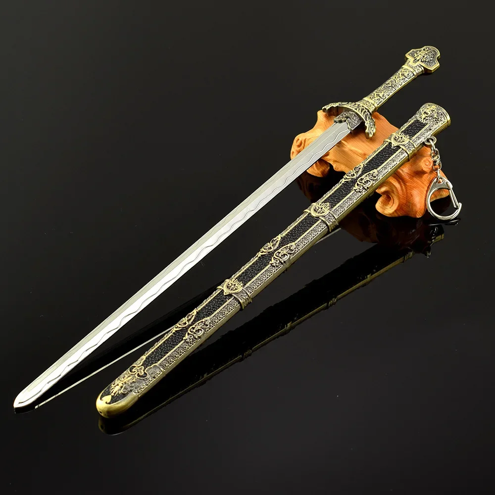 30Cm Heavenly King Sword, Chinese Ancient Famous Weapon King Sword, Metal Craft Model, Collectible Desk Ornaments Safe Boy Toy