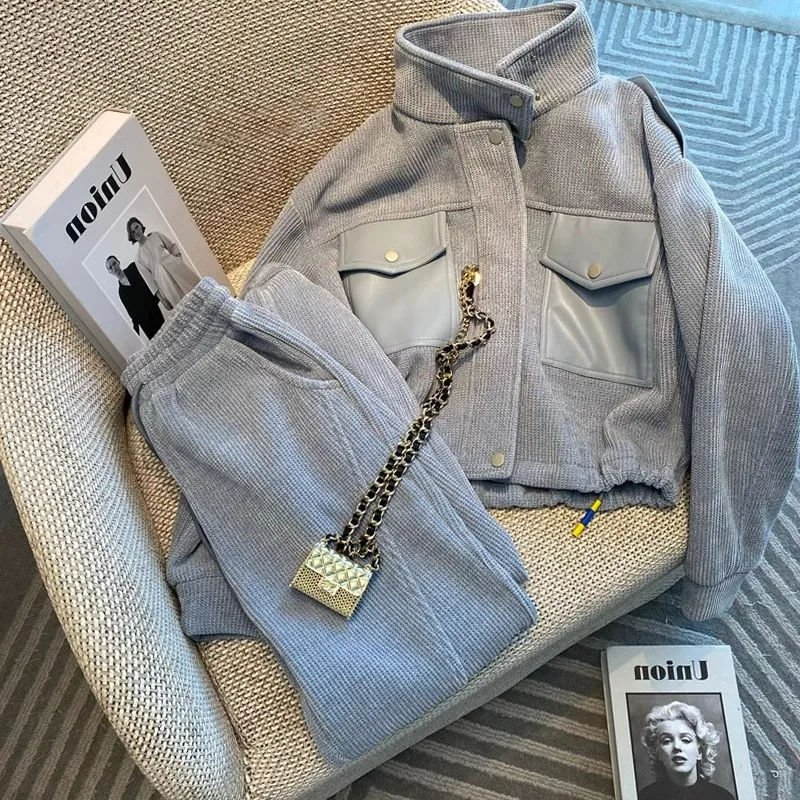 ay-casual-sportswear-set-women's-spring-autumn-loose-stand-collar-sweatirt-jaet-pants-two-piece-set-college-sle