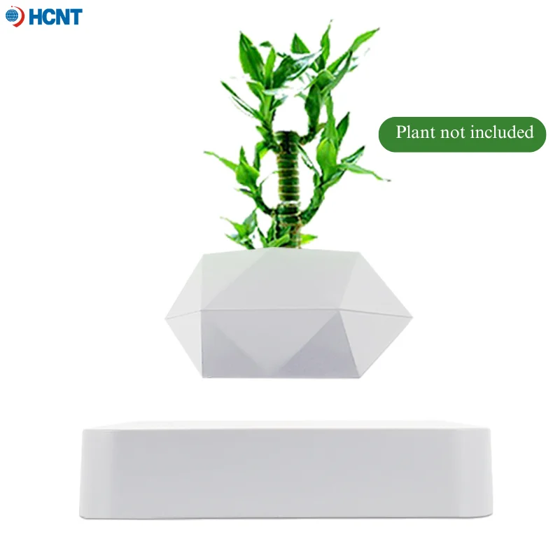 

HCNT Magnetic suspension flower pot Levitating Air Bonsai Pot plant pot succulent pot patio decoration Desktop Flower/Green Plan