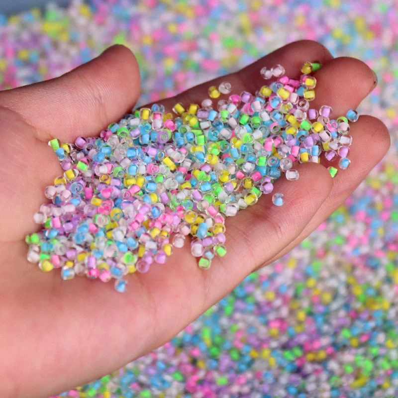 2mm 3mm transparent internally dyed colored imitation Czech glass seed beads for handmade DIY glass bead loose bead accessories