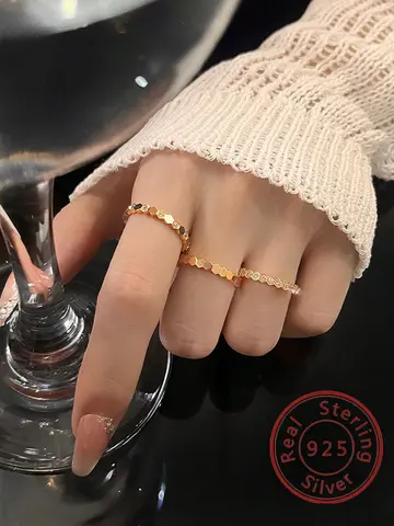 여성을위한 925 스털링 실버 지르콘 기하학적 모양의 반지 선물 일일 파티 고품질 빈티지 파인 쥬얼리 액세서리