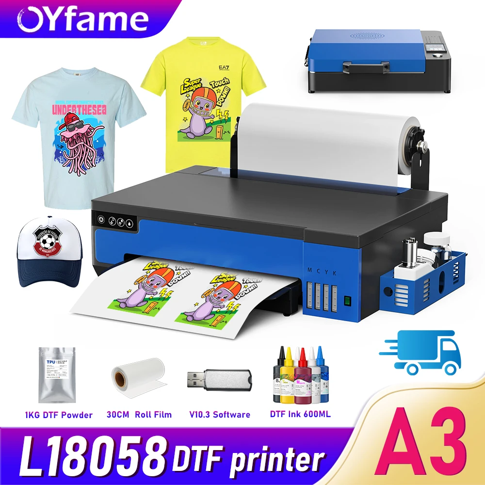 EPSON XP600 A3 impresora DTF 인쇄기 A3 용 Oyfame 흰색 잉크 교반 시스템 DTF A3 섬유 프린터로 직접 필름에 직접. 