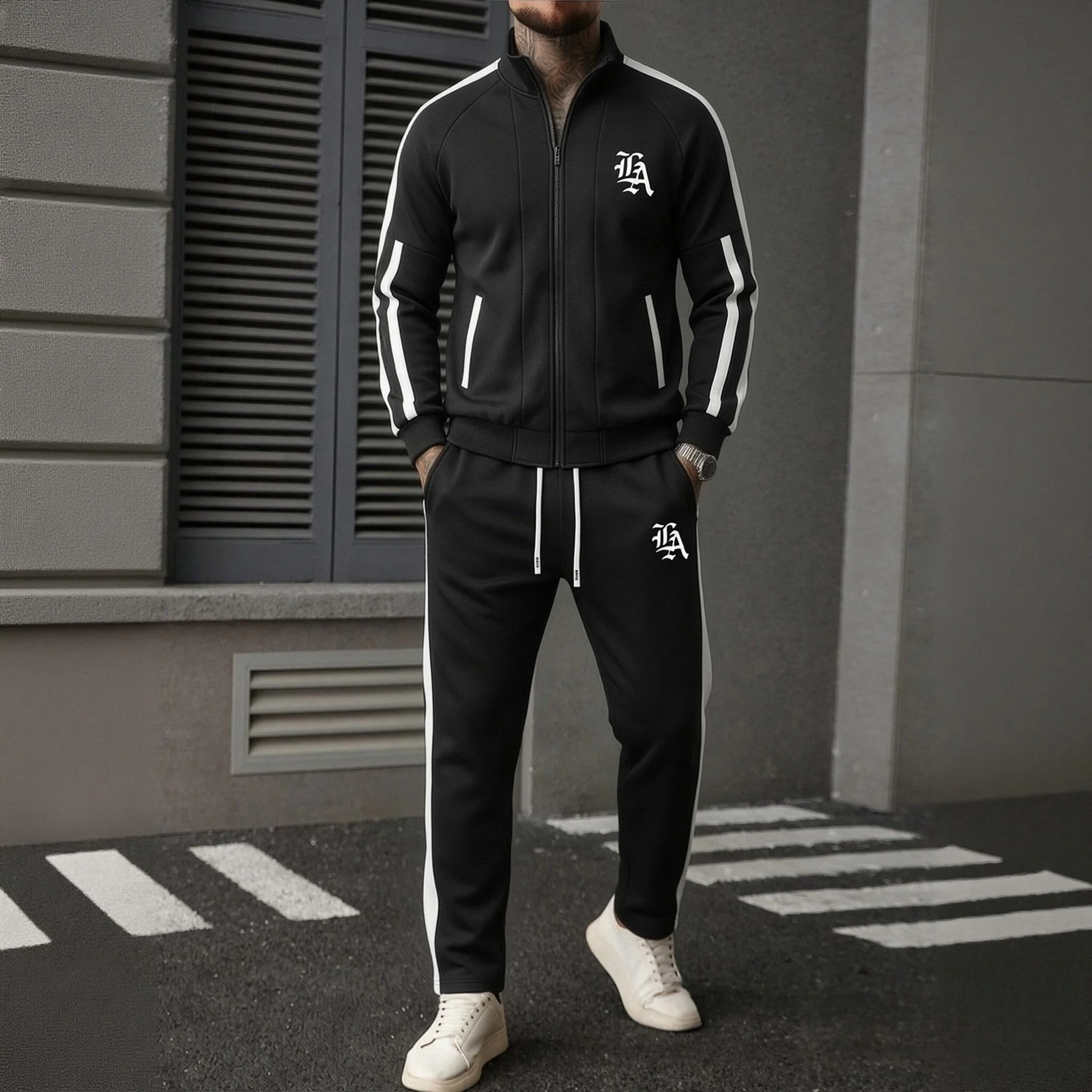 Ensemble de survêtement 2 pièc - Streetwear Zipper avis et prix