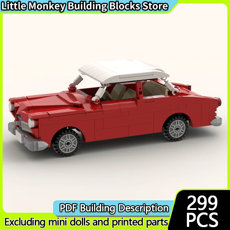 

Speed Racing Car Model MOC Building Bricks P121 Red Sports Car Modular Technology Children Holiday Gifts Assemble Toys Suit