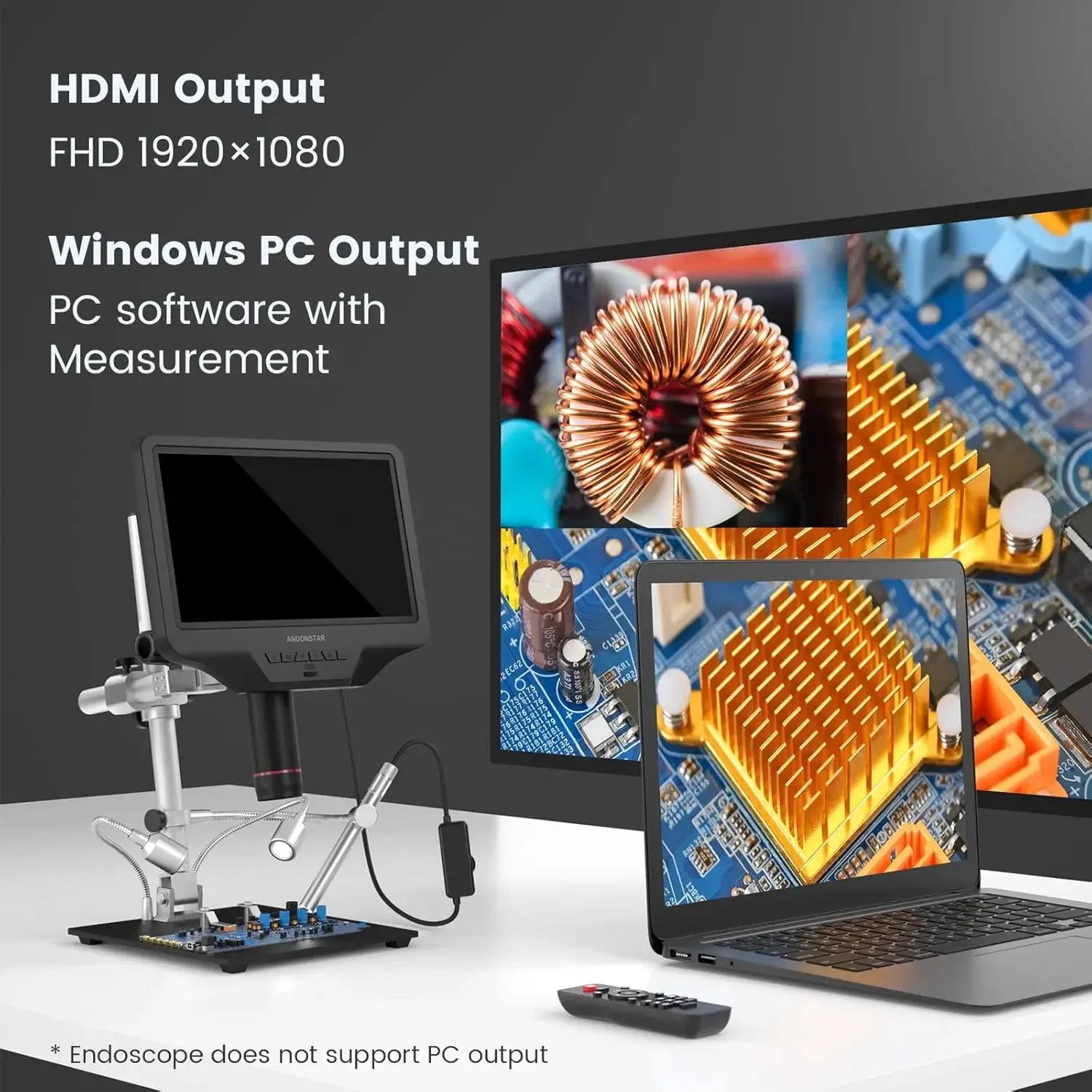 Microscopio Digital AD409 Pro HDMI con endoscopio, microscopio de soldadura con pantalla LCD de 10,1 pulgadas, Micro electrónico USB 300X