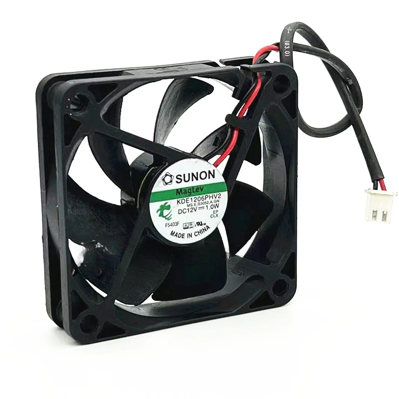 KDE1206PHV2 6cm 6015 12V 1.0W Ventilador de enfriamiento de caja de proyector de 2 cables