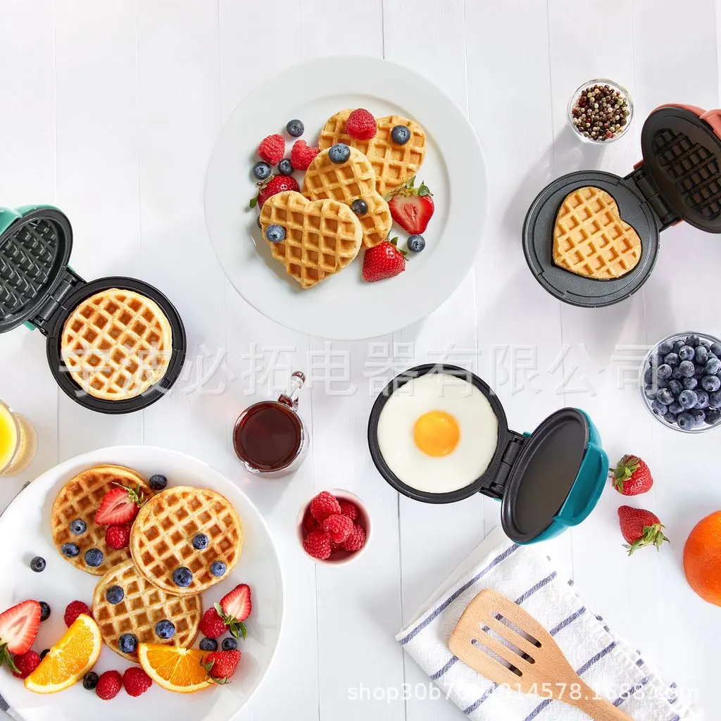 

Мини-вафельница, мини-электрическая форма для торта, машина для завтрака, многофункциональная бытовая вафельница