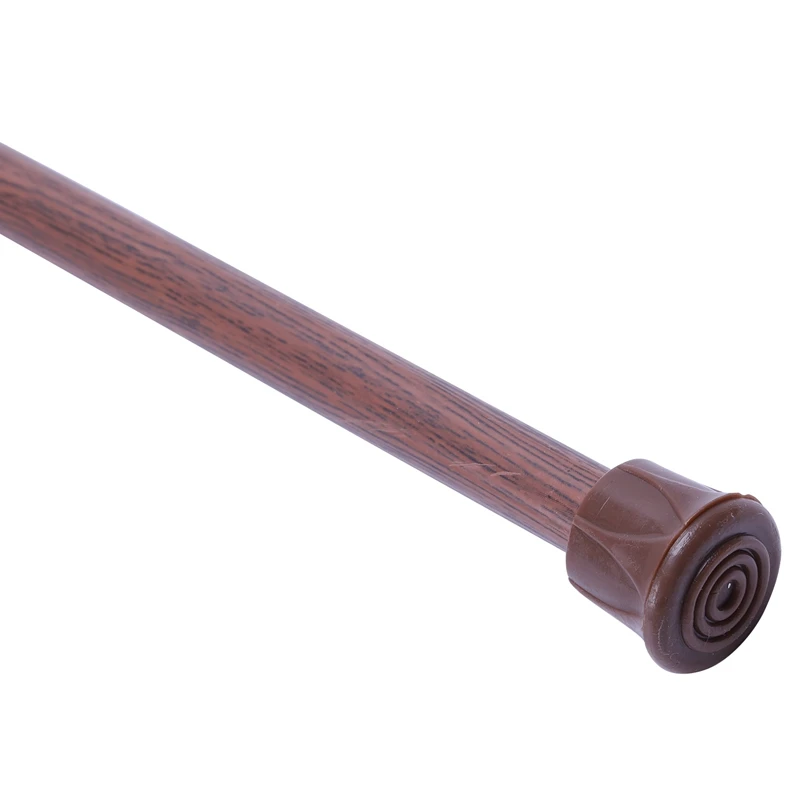 2X Extendable Telescopic Spring Loaded Net Voile Tension Curtain Rail Pole Rods,55-90Cm/70-120Cm,Wood Color