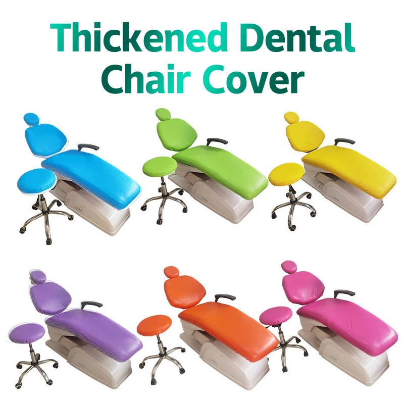 

Dental Chair Cover Unit PU Leather 4pcs/set Dental Chair Elastic Waterproof Protective Cover And Dental Chair Cushion Foot Pads