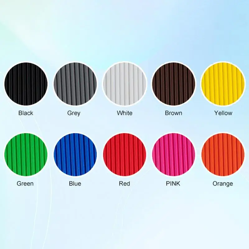 22 Color 110pcs 3D Pen Filament Refills 2.5mm 3D Print Filament 3D Drawing Pen Refill Filament Bundle For 3D Printer