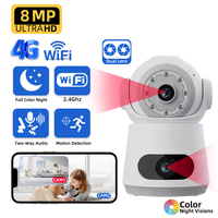 4G IP Security Camera 8MP 4K Dual Lens Wireless CCTV WiFi Night Vision Human Detection Smart Home Surveillance