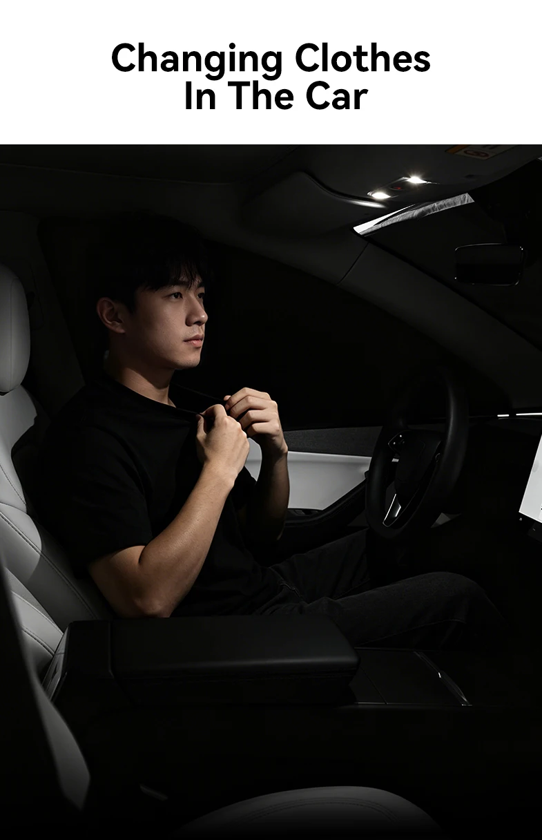 YZ Für Tesla Y Juniper 2025-2026 Auto Seitenfenster Sonnenschutz Camping Sichtschutz Sonnenschutzvorhang Abdeckung Vordere Hintere Windschutzscheibe Zubehör – Detail 14