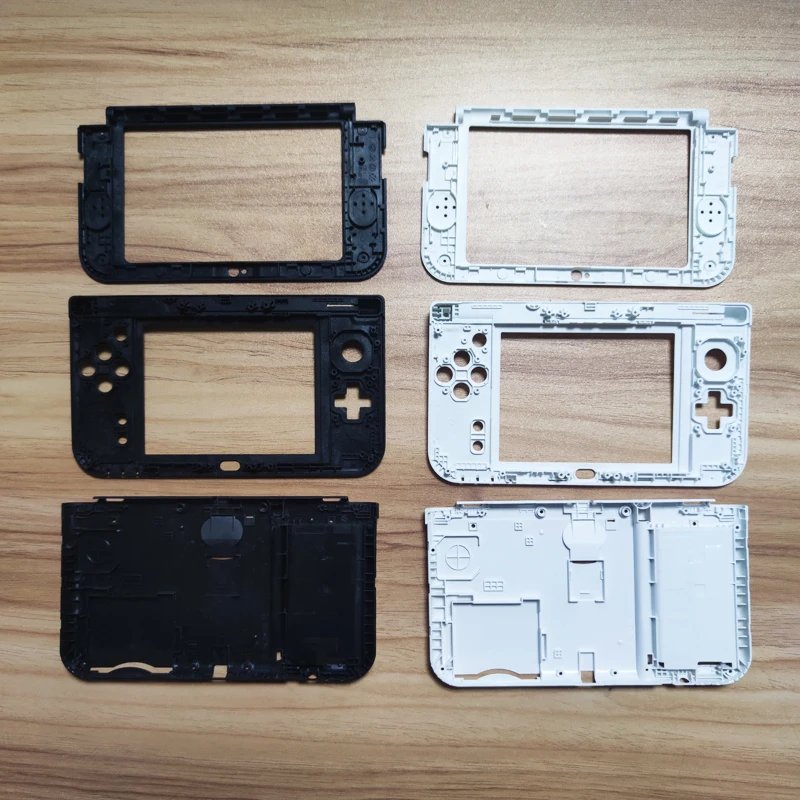 Оригинальные 3 части Верхняя и нижняя средняя рамка и корпус батареи Чехлы для новой консоли 3DS XL