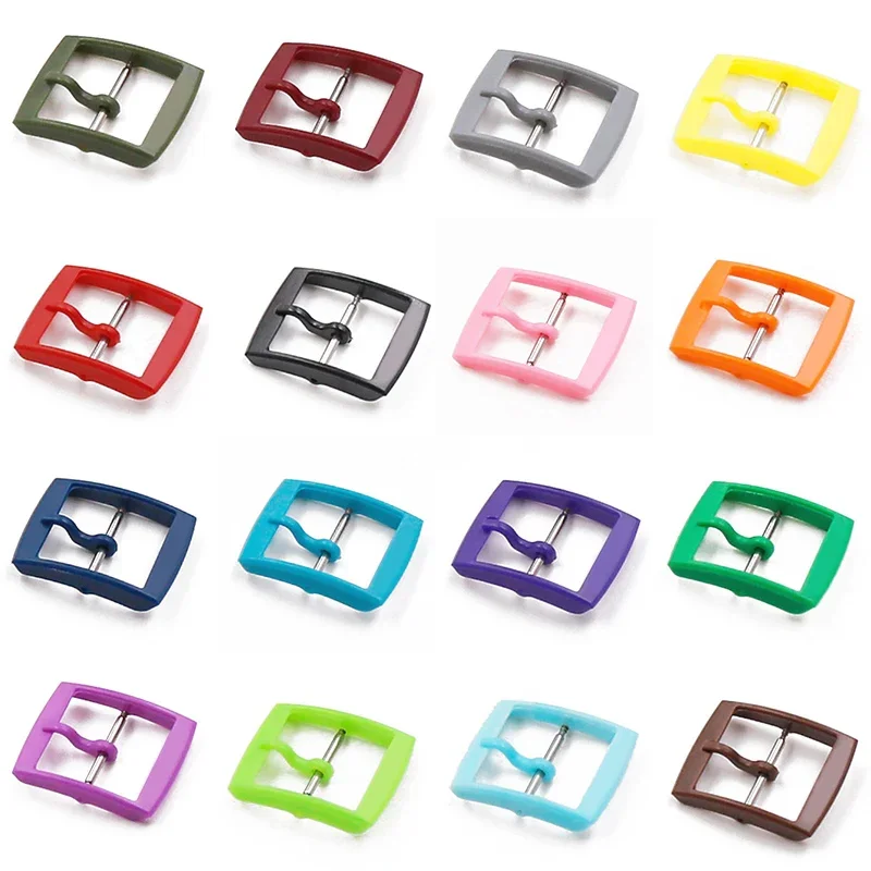 16mm 19mm 20mm Plastic Watch Buckle for Swatch Colorful Pin Buckle Watch Band Clasp Silicone Rubber Watch Strap Accessories