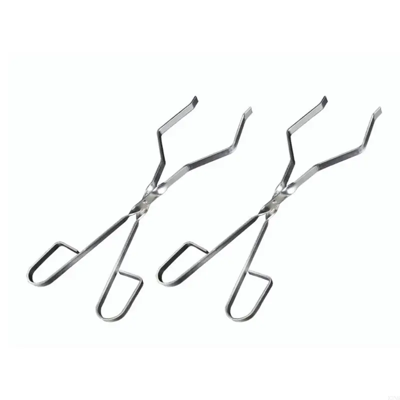 

K3NB 2Pcs Laboratory Beaker Tongs Metal Beaker Clamps Ergonomic Handle For Laboratory